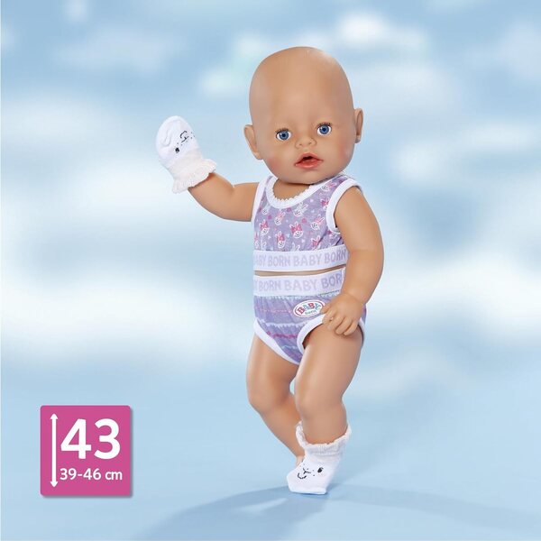 BABY born Socken mit Schaf- und Eulenmotiv für 43 cm große Puppen, 2er-Set