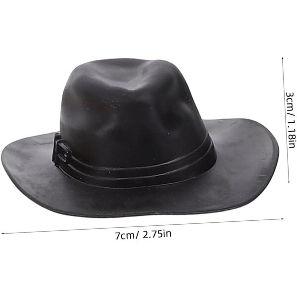 GALPADA 12 Mini Chapeaux Cowboy per bambole 7x7x3 cm in Plastica Colorati per Artigianato