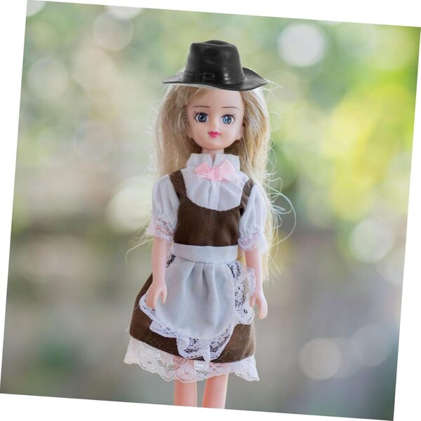 GALPADA 12 Mini Chapeaux Cowboy per bambole 7x7x3 cm in Plastica Colorati per Artigianato
