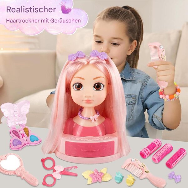 Kit Salone di Bellezza per Bambine – Set Giochi di Parrucchiera con Accessori Completi
