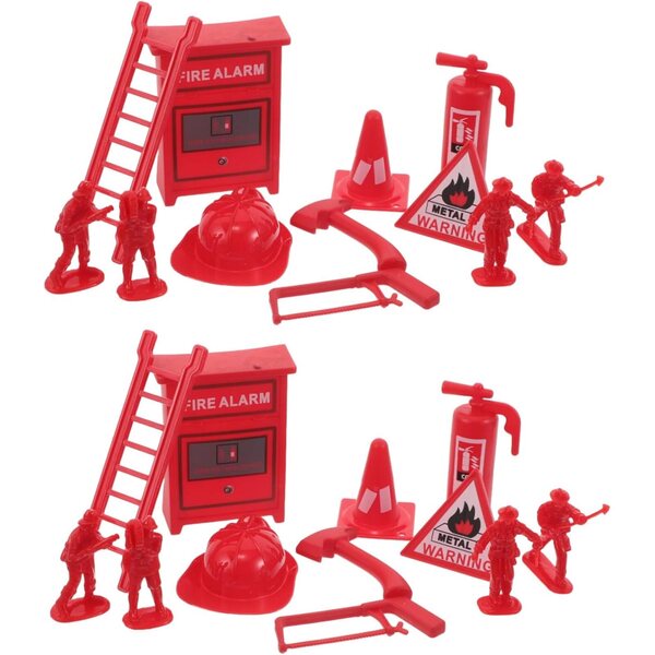 Set mit 5 ERINGOGO Mini-Feuerwehrmann-Spielzeug-Feuerlöschern für Rollenspiele und Puppenhaus