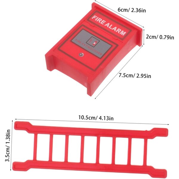 Set mit 5 ERINGOGO Mini-Feuerwehrmann-Spielzeug-Feuerlöschern für Rollenspiele und Puppenhaus
