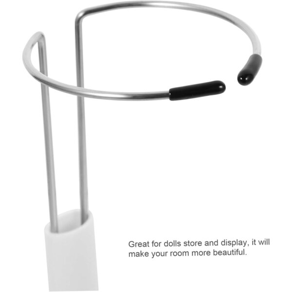 Support per bambole Beaupretty 8 pezzi in PVC bianco, portatile e resistente