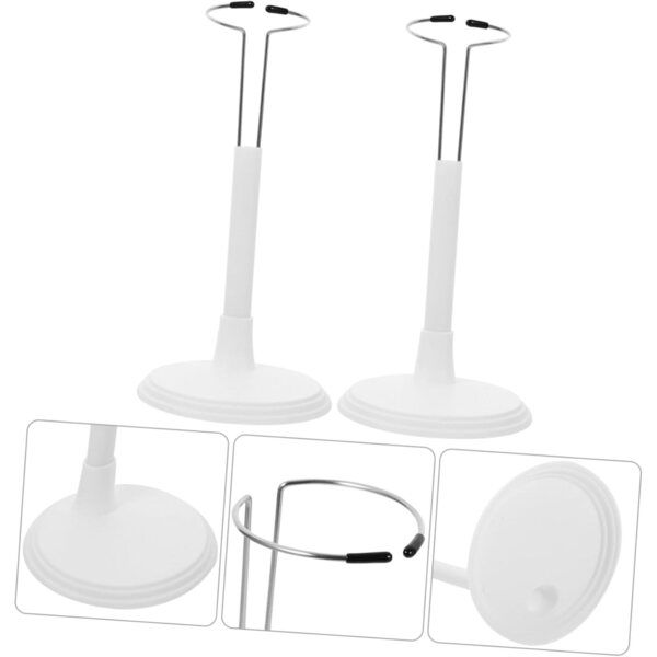 Support per bambole Beaupretty 8 pezzi in PVC bianco, portatile e resistente