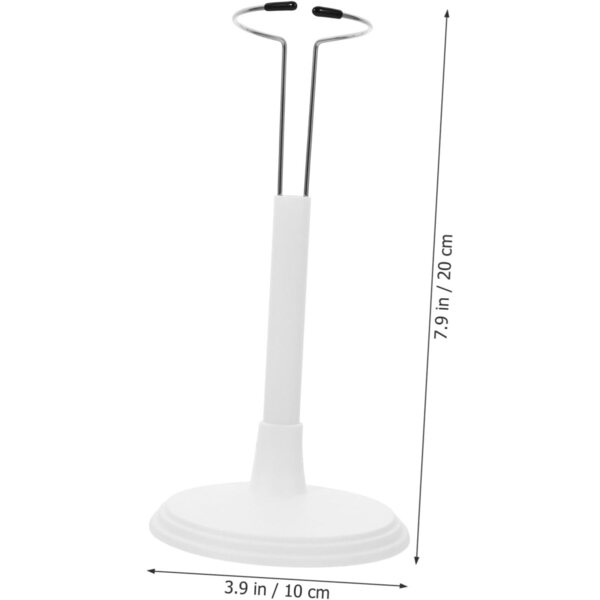 Support per bambole Beaupretty 8 pezzi in PVC bianco, portatile e resistente