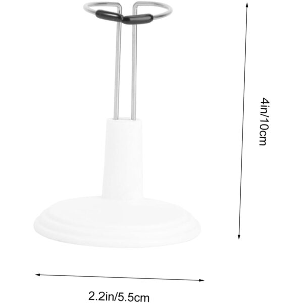 Set 5 Supporti Regolabili per Bambole Bianchi in PVC e Fil di Ferro Stabili