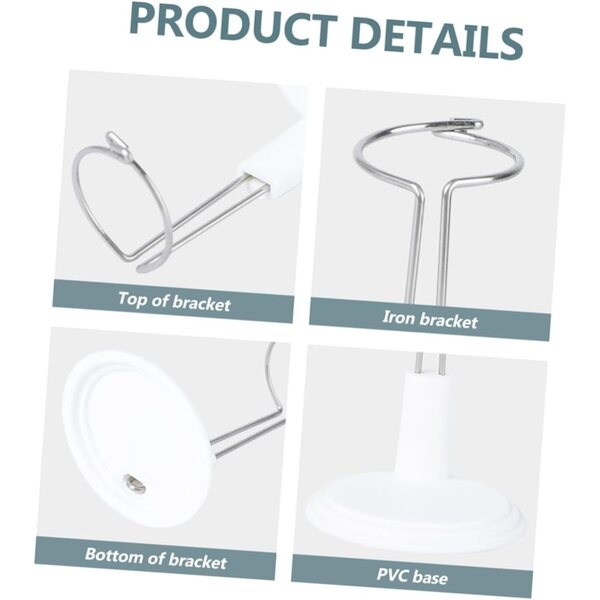 Set 5 Supporti Regolabili per Bambole Bianchi in PVC e Fil di Ferro Stabili