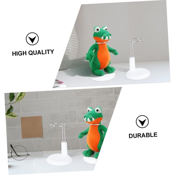 Set 5 Supporti Regolabili per Bambole Bianchi in PVC e Fil di Ferro Stabili