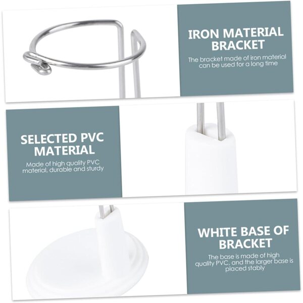 Set 5 Supporti Regolabili per Bambole Bianchi in PVC e Fil di Ferro Stabili