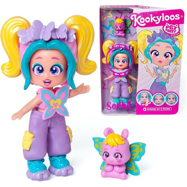 KOOKYLOOS Sophie mit Fliege – Modepuppe zum Sammeln mit Tieren und Accessoires