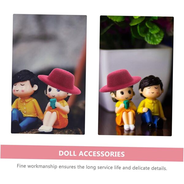 20 Mini Cappelli in Tessuto Multicolore per Bambole, Accessori Creativi e Decorazioni Festa
