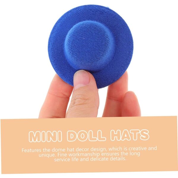 20 Mini Cappelli in Tessuto Multicolore per Bambole, Accessori Creativi e Decorazioni Festa