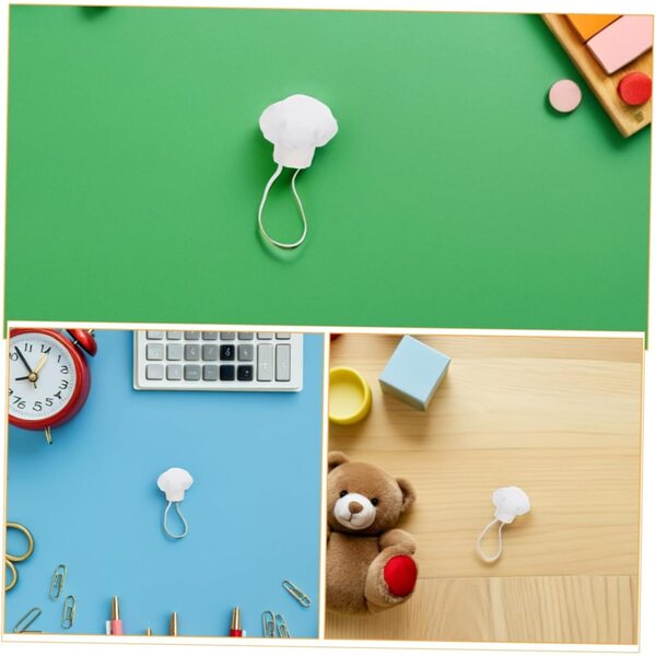 4 weiße Miniatur-Hüte für Kochpuppen, 10–15 cm, kreatives Zubehör