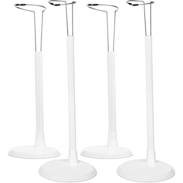 Set 4 Supporti Verticali Trasparenti per Bambole e Figurine con Resistenza Rinforzata
