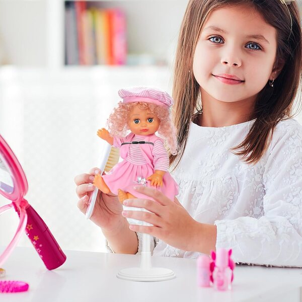Set 4 Supporti Verticali Trasparenti per Bambole e Figurine con Resistenza Rinforzata