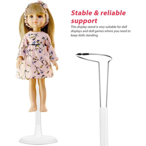 Set 4 Supporti Verticali Trasparenti per Bambole e Figurine con Resistenza Rinforzata
