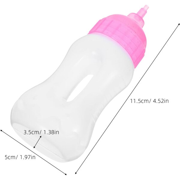 CLISPEED Set 6 Biberons Miniature per Bambole - Accessori Gioco e Decorazione Casa Bambole