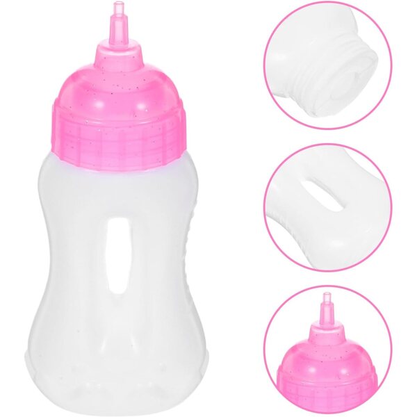 CLISPEED Set 6 Biberons Miniature per Bambole - Accessori Gioco e Decorazione Casa Bambole
