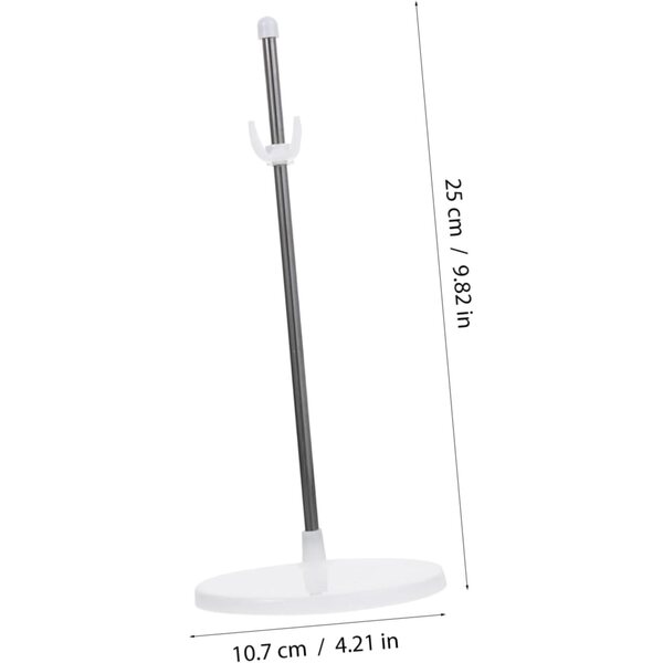 ABOOFAN Set 3 Supporti Regolabili per Bambole in Plastica Bianca, Stabile e Portatile