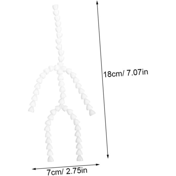 Set 6 Schedi Scheletro Articolati Silenziosi per Bambole in Plastica di 3 Misure