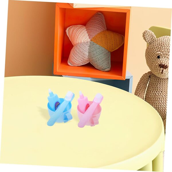 Set mit 2 Badezimmer-Miniatur-Zubehörsets für 18-Zoll-Puppen – kreatives Nachahmungsspiel