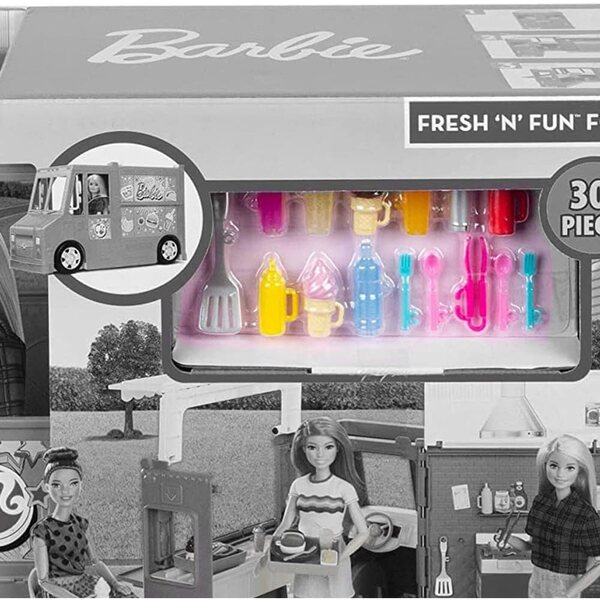 Offizielle Barbie Fresh 'n Fun Food Truck-Ersatzteile: Gläser, Eis und Besteck