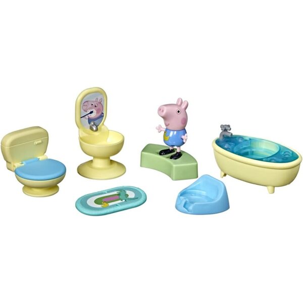 Peppa Pig Little Spaces George's Badeset mit 6 Original-Spielzubehörteilen