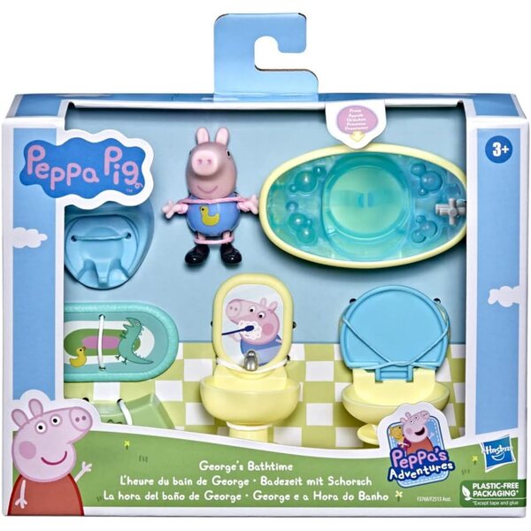 Peppa Pig Little Spaces George's Badeset mit 6 Original-Spielzubehörteilen