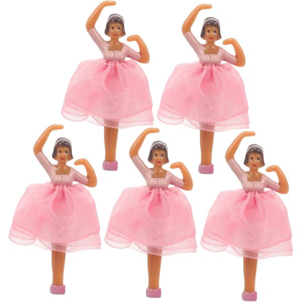 Set mit 5 Danseuse-Ballettpuppen für Spieluhr, realistische Kunststoffdekorationen