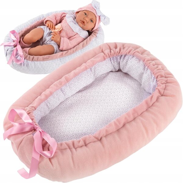 Kinderplay Wende-Transporttasche für 43 cm große Puppen, gemütliches Kinderzimmer und Reisebett