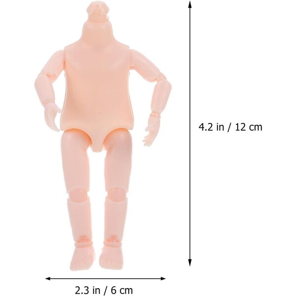 Corpo bambole Articolato 16 cm Rosa Kit 6 pezzi per Bricolage Bambini NOLITOY