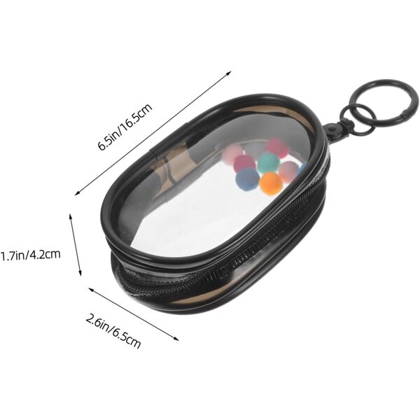 CHILDWEET Mini Borsa Trasparente per Bambole e Statuine, Organizer Compatto e Portatile
