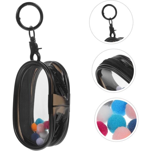 CHILDWEET Mini Borsa Trasparente per Bambole e Statuine, Organizer Compatto e Portatile