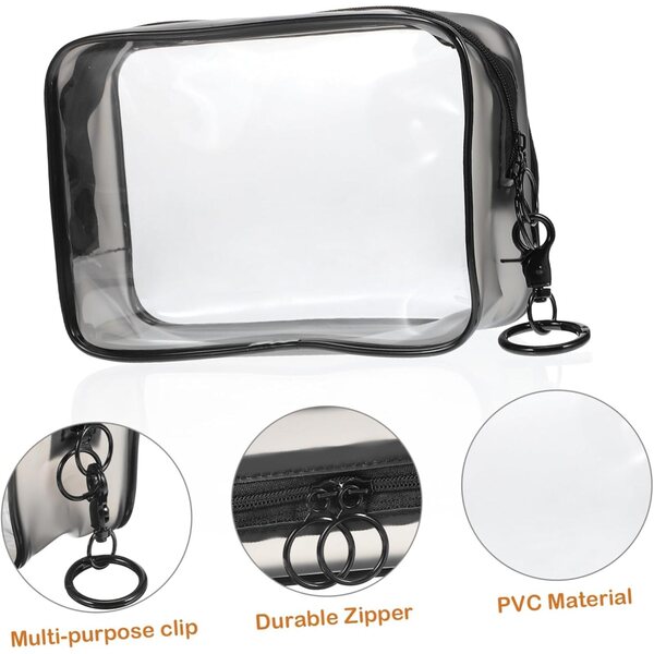Set 5 Buste Trasparenti con Zip per Statuine e Bambole 25,5x12x6,2 cm