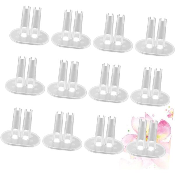 Support regolabile trasparente in plastica per bambole - set da 12 pezzi WEKAMOS