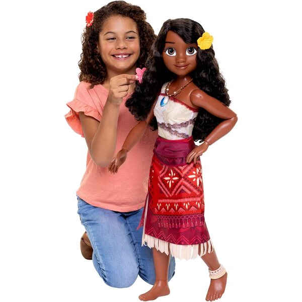 Vaiana Playdate 81 cm große Disney-Puppe – lebensgroß und beweglich, Stoffkleid