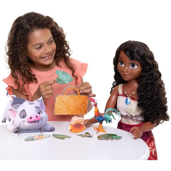 Vaiana Playdate 81 cm große Disney-Puppe – lebensgroß und beweglich, Stoffkleid