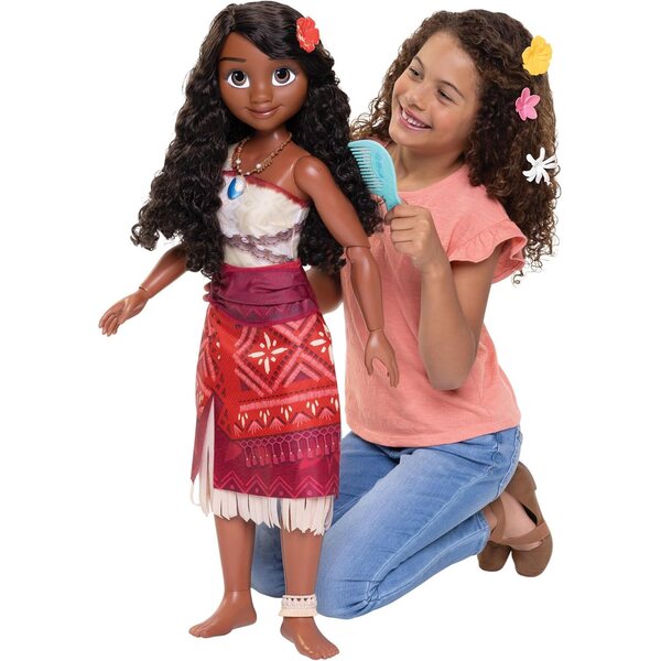 Vaiana Playdate 81 cm große Disney-Puppe – lebensgroß und beweglich, Stoffkleid