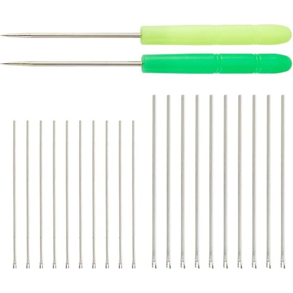 Professionelles Puppenhaarimplantat-Set mit farbigen, rostfreien Stahlnadeln