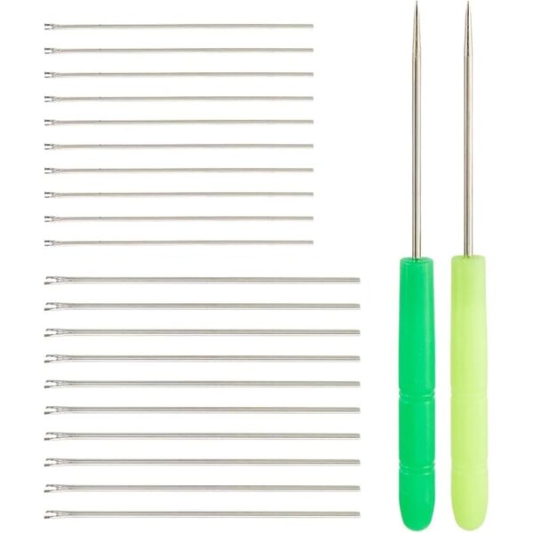 Professionelles Puppenhaarimplantat-Set mit farbigen, rostfreien Stahlnadeln