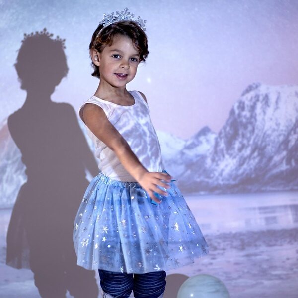 Blaues Frozen-Accessoires-Set für Mädchen mit Rock und Stirnband – 2-teilig