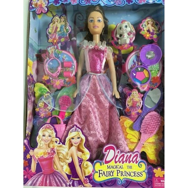 Prinzessin mit Zubehör - Komplettset 47,5x35,5 cm für die Diana-Puppe