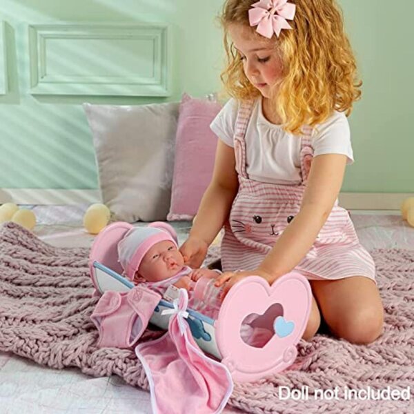 Schaukelstuhl für Puppen bis 41 cm mit mehrfarbigem JC Toys-Zubehör