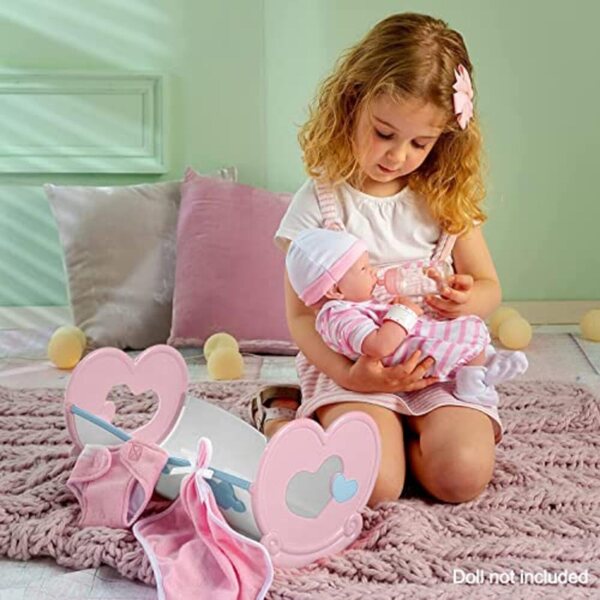 Schaukelstuhl für Puppen bis 41 cm mit mehrfarbigem JC Toys-Zubehör