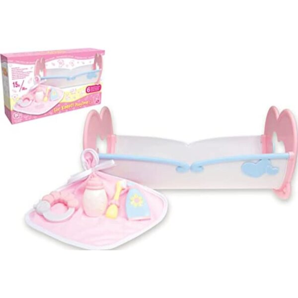 Schaukelstuhl für Puppen bis 41 cm mit mehrfarbigem JC Toys-Zubehör