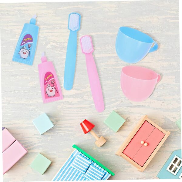 Beaupretty Set Accessori Miniature per bambole - Spazzolino e Dentifricio 18 pollici