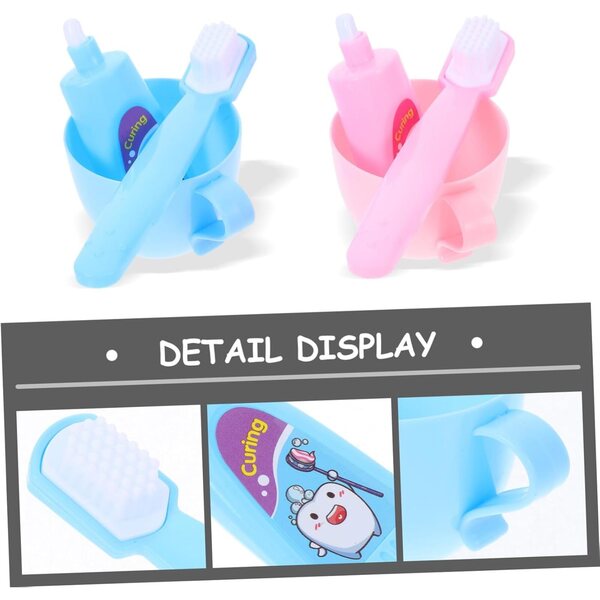 Beaupretty Set Accessori Miniature per bambole - Spazzolino e Dentifricio 18 pollici