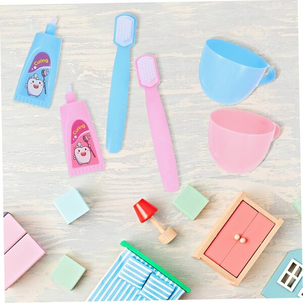 Beaupretty Set Accessori Miniature per bambole - Spazzolino e Dentifricio 18 pollici