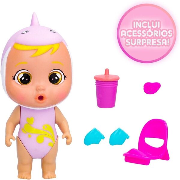 IMC Toys Cry Babies Beach Babies Finny – Puppe mit echten Tränen und 4 Überraschungen