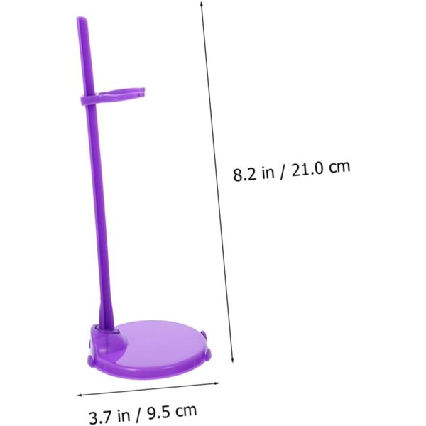Set 30 Supporti per Bambole con Clip Trasparenti per Esposizione e Gioco